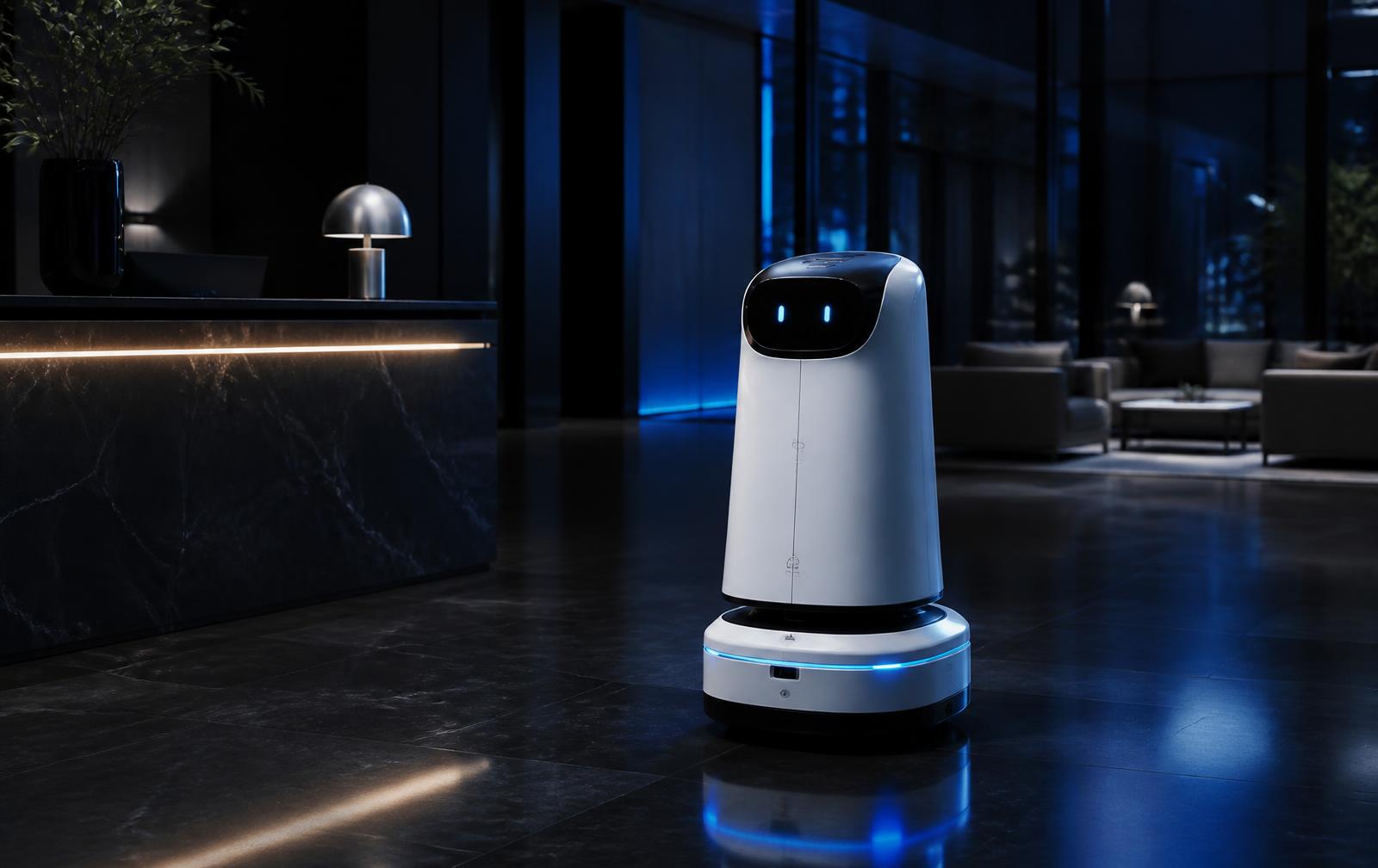 Autonómny servisný robot v modernej komerčnej prevádzke